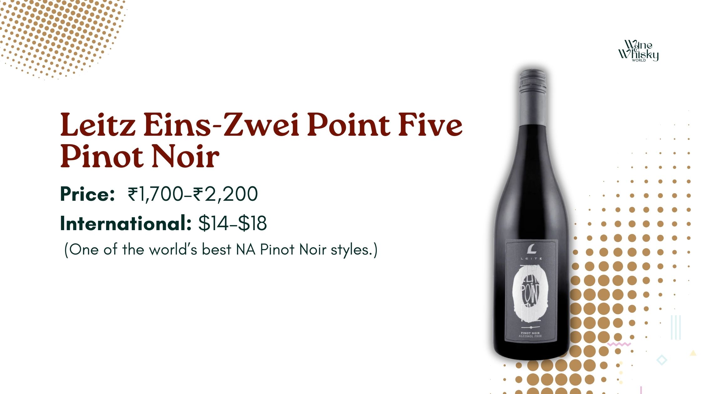 best non alcohol Leitz Eins-Zwei Point Five Pinot Noir